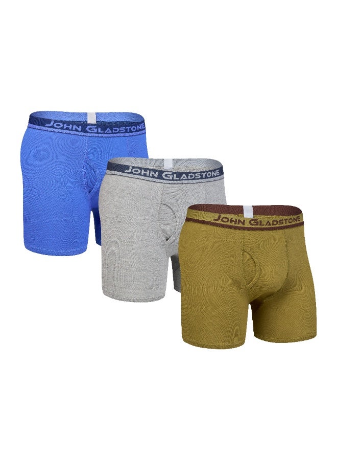 John Gladstone Men's Boxer Color Outer Elastic - 3 Piece Pack - Image 1